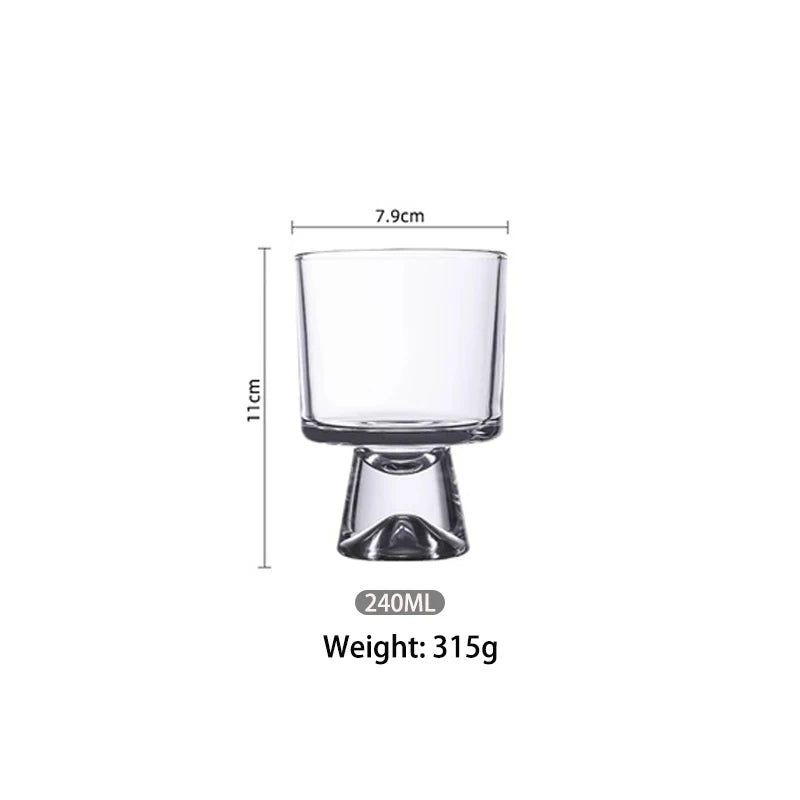 KEMORELA 8.1oz Mini Long Stem Glass Cup – Wine & Desserts Glass Stemware Cup Axl 1PCS 240ml