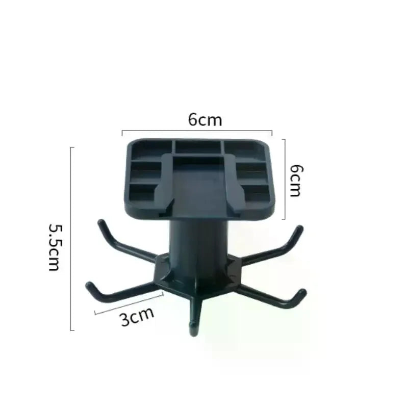 Under Cabinet Utensil Hanger – 360° Rotating 6-Hook Organizer Cabinet Hook Organizer Axl