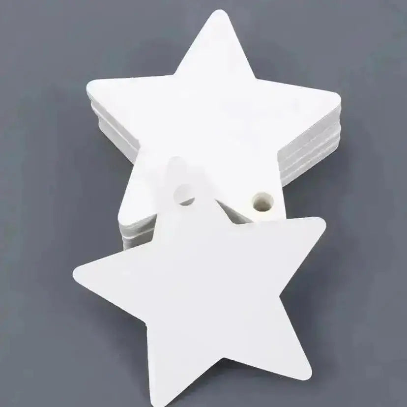 100 Pcs Star Hanging Gift Tags – Christmas, Wedding & Party Gift Hanging Tags Axl