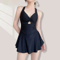 High Waist Women's Swim Skirt – UV Beach Swimsuit Dress Swim Skirt Dress Axl Black S