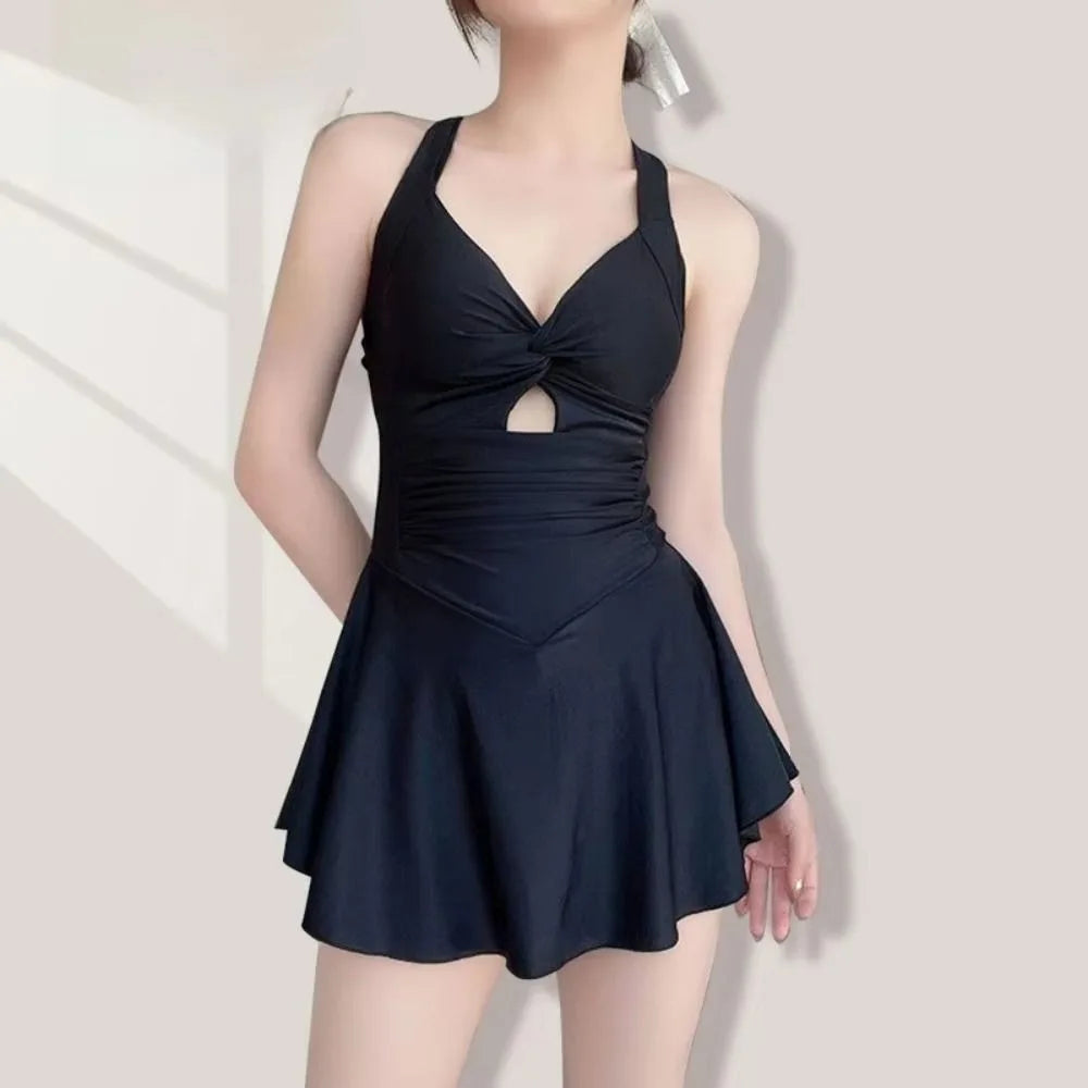 High Waist Women's Swim Skirt – UV Beach Swimsuit Dress Swim Skirt Dress Axl Black S