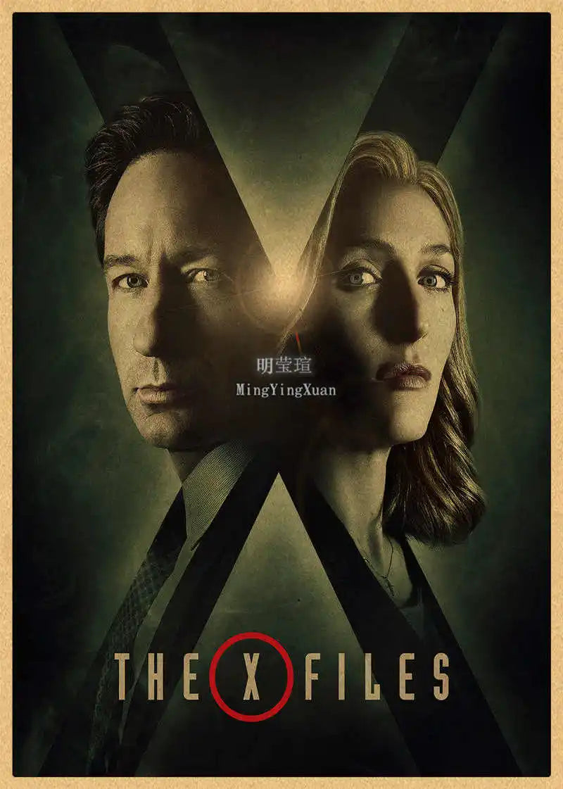 X-Files "I Want to Believe" UFO Alien Vintage Kraft Poster Vintage Wall Poster Axl 17 42x30cm