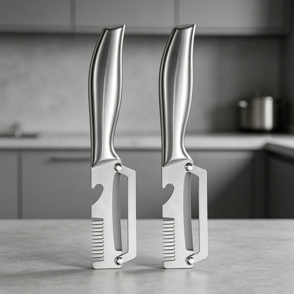Stainless Steel Vegetable Peeler – Non-Slip Multi-Use Kitchen Tool Vegetable Peeler Axl 2pcs A