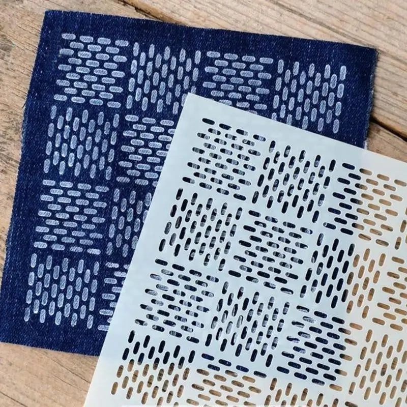 Sashiko Embroidery Stencils 9/32Pcs – Geometric PET Templates Embroidery Stencil Set Axl