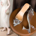Women's Clear Stiletto Heel Sandals – Elegant Party Pumps Stiletto Heel Sandals Axl 38 Silver 9cm