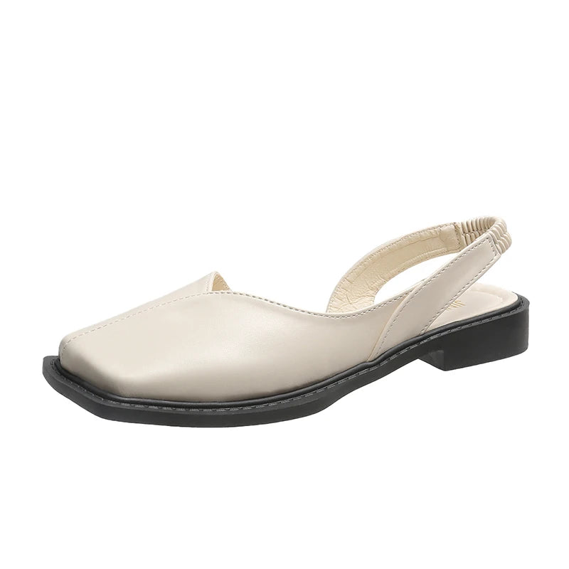 Women's Zebra Print Slingback Low Heel Mule Sandals Mule Sandals Axl Beige 38
