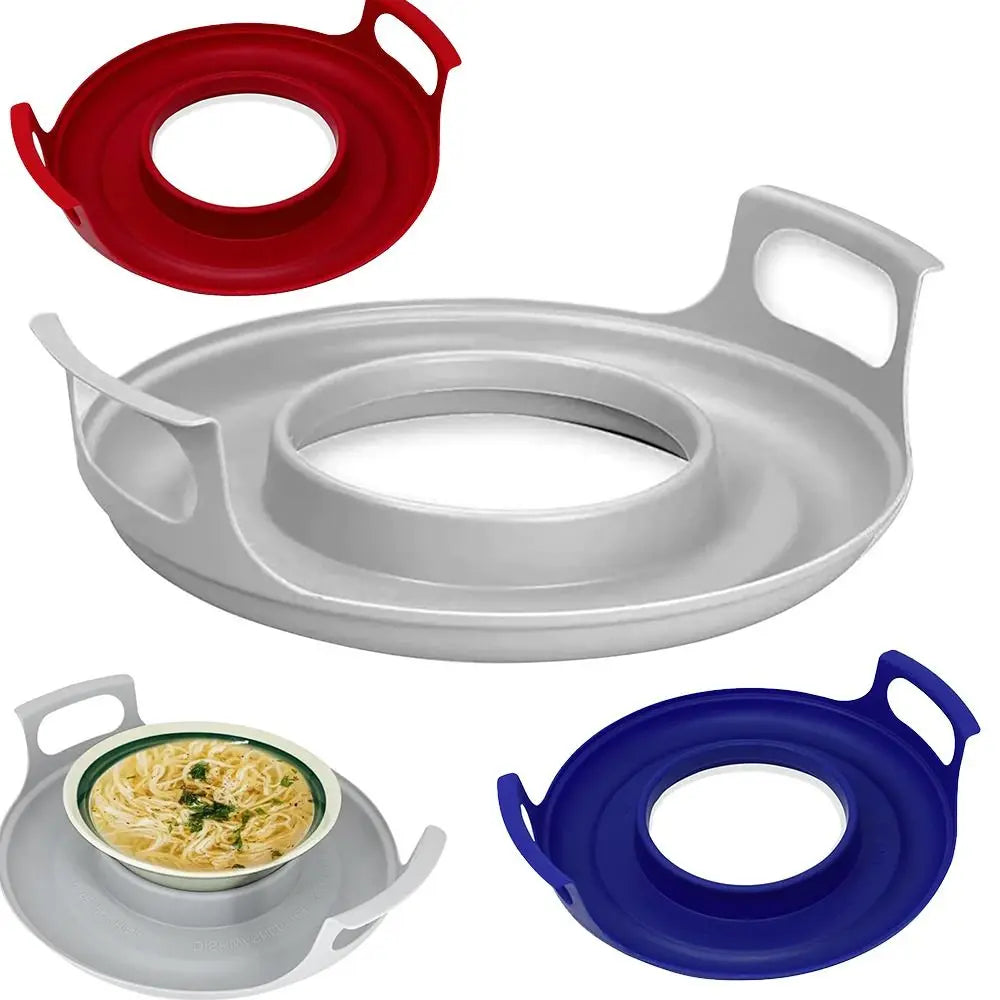 Heat Resistant Microwave Plate & Bowl Holder – Safe Carry Tray Microwave Plate Tray Axl