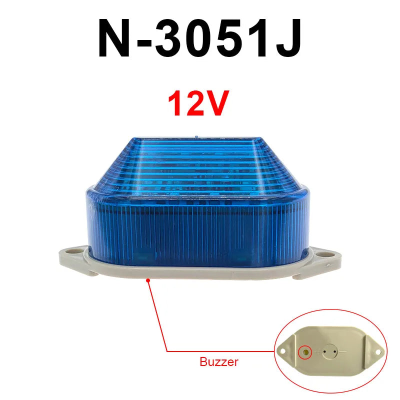 TB40 LED Buzzer Strobe Warning Light 12V 24V 220V IP44 Strobe Warning Light Axl Blue-12V-Buzzer