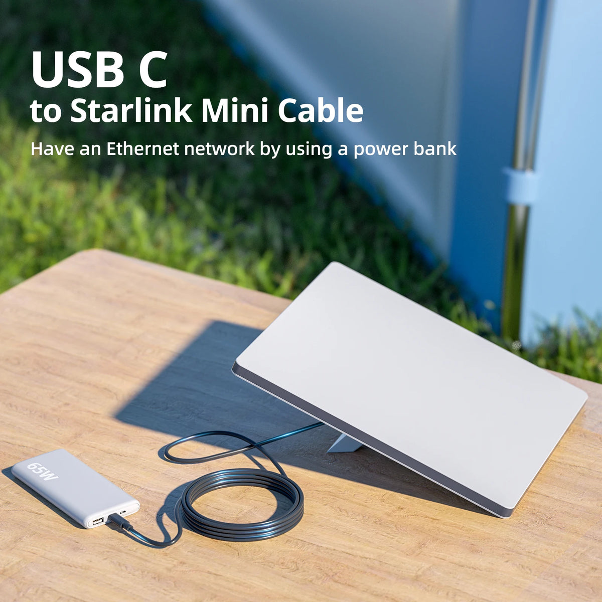 USB-C to DC Power Cable for Starlink Mini & Gen3 | 2M & 5M Satellite Power Cable Axl