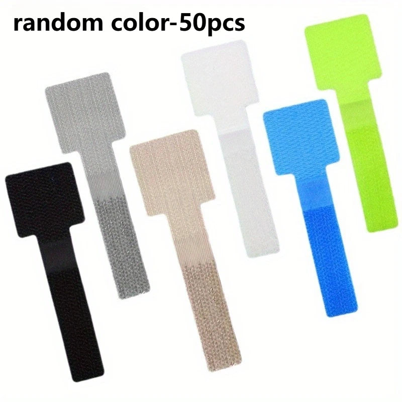 Self-Adhesive Cable Management Clips – No-Drill Wire Organizer Cable Management Clips Axl Random color-50pcs