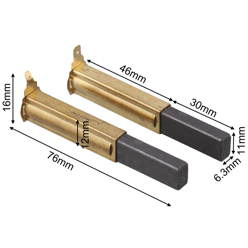 2-Pack Carbon Brushes for HVR200 Vacuum Cleaner Motors 6.3×11×30mm Vacuum Cleaner Parts Axl