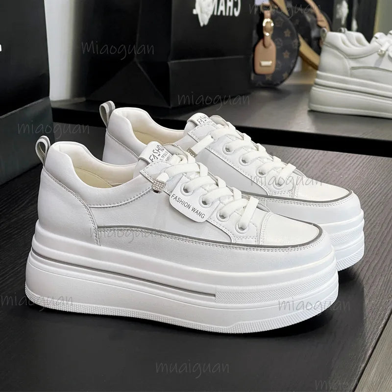 Women's 7CM Platform Sneakers – Slip-On Height Boosting Shoes Platform Sneakers Axl