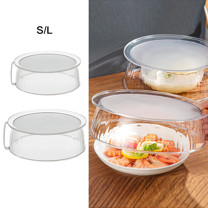 10-Inch Clear Microwave Food Cover Lid with Handle | Splash Guard Microwave Food Cover Axl