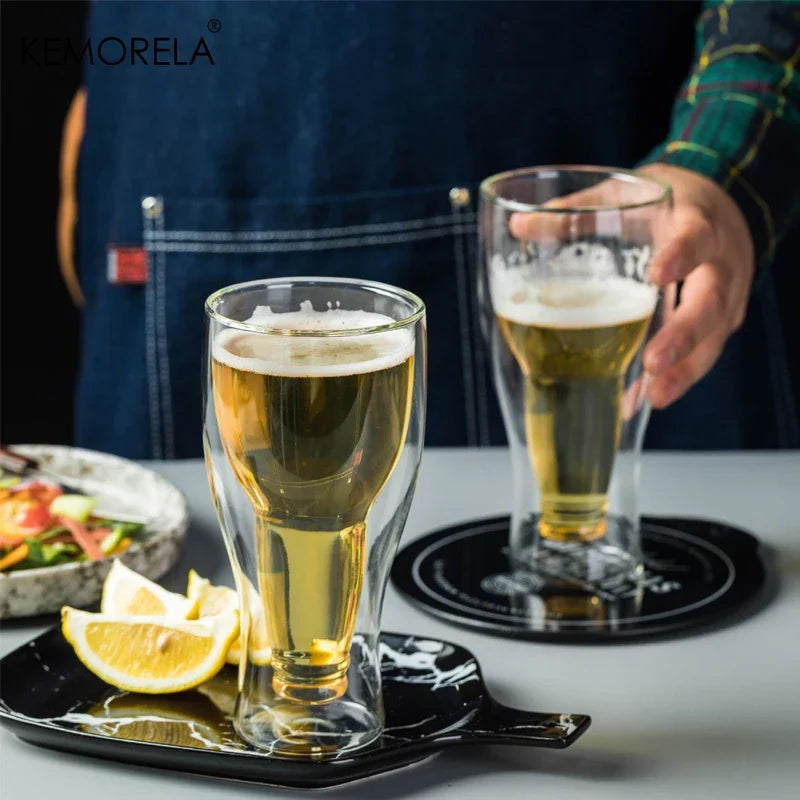 KEMORELA Wine Bottle Shaped Glass – Novelty Drinkware Cup Novelty Drinkware Glass Axl