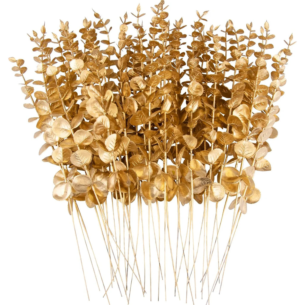 6 Artificial Eucalyptus Branch Stems – Faux Greenery Decor Artificial Greenery Stems Axl