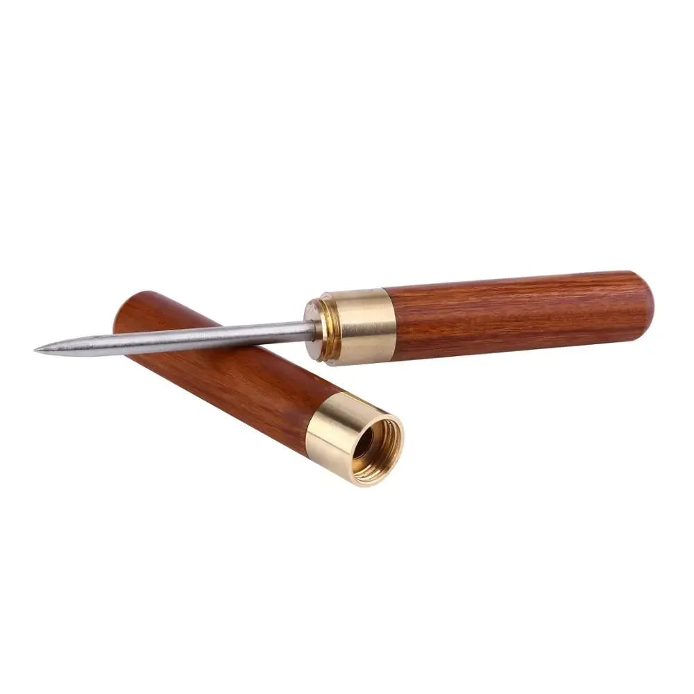 Stainless Steel Ice Pick – Wooden Handle & Safety Sheath Bar Ice Pick Axl Brown
