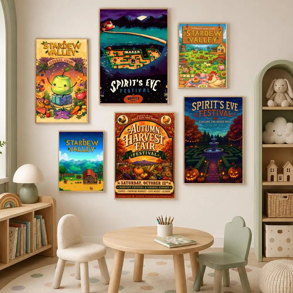Stardew Valley Wall Poster – Self-Stick HD Waterproof Print Wall Art Poster Axl