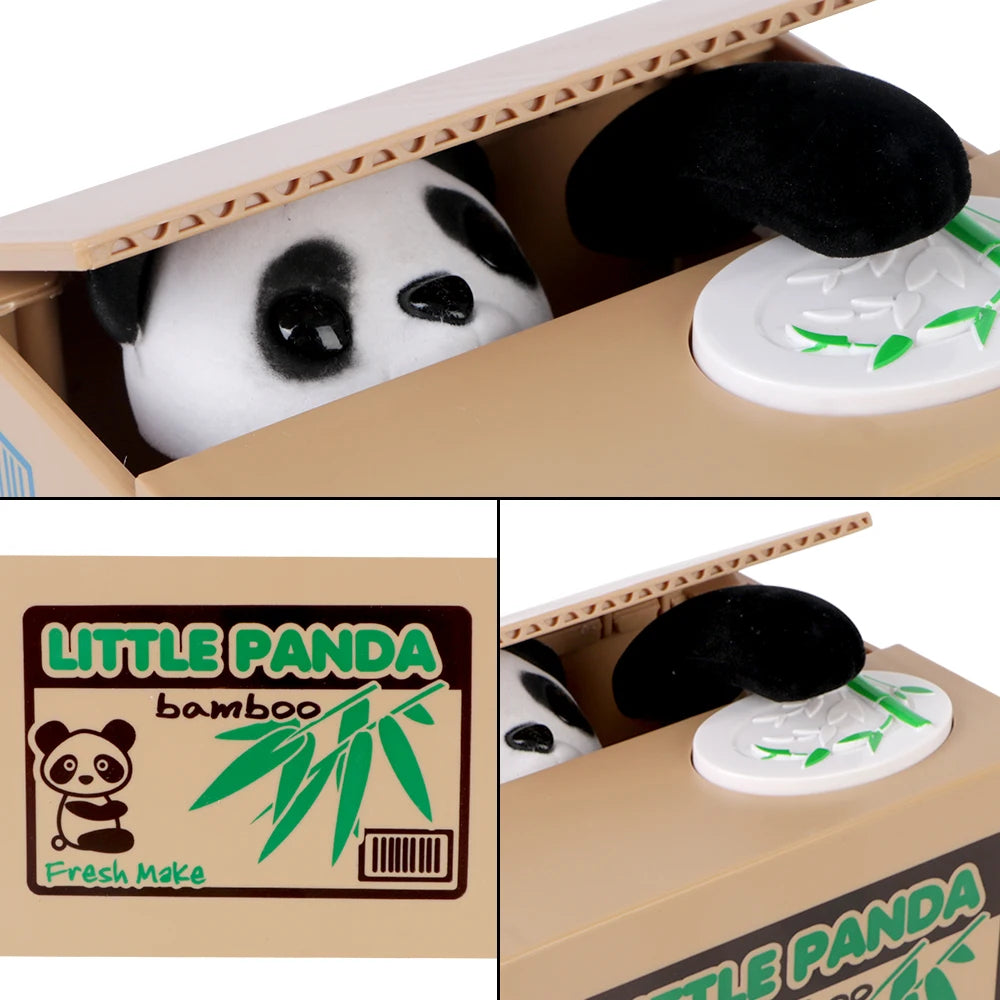Animated Coin-Stealing Panda & Cat Piggy Bank | Kids Gift Novelty Piggy Bank Axl