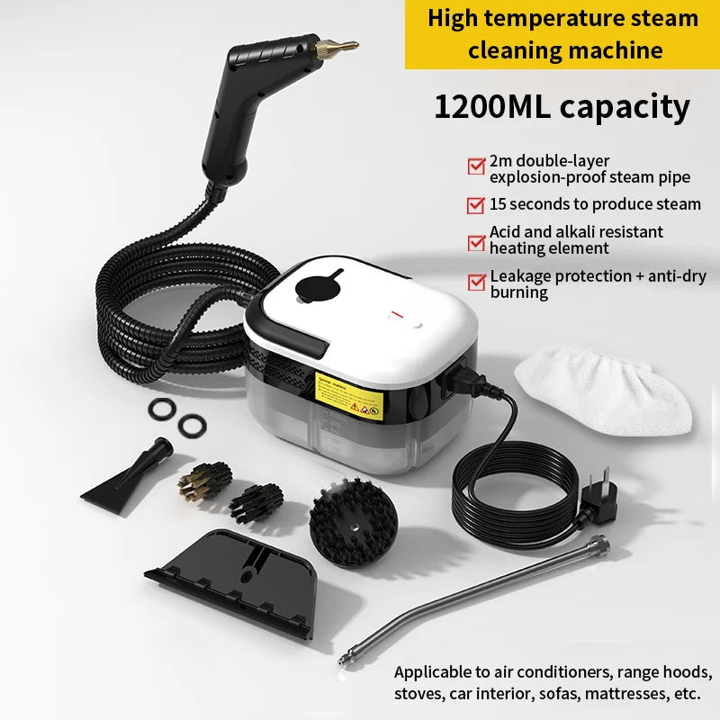 BALASHOV 1200W Handheld Steam Cleaner – Home, Car & Kitchen Handheld Steam Cleaner Axl