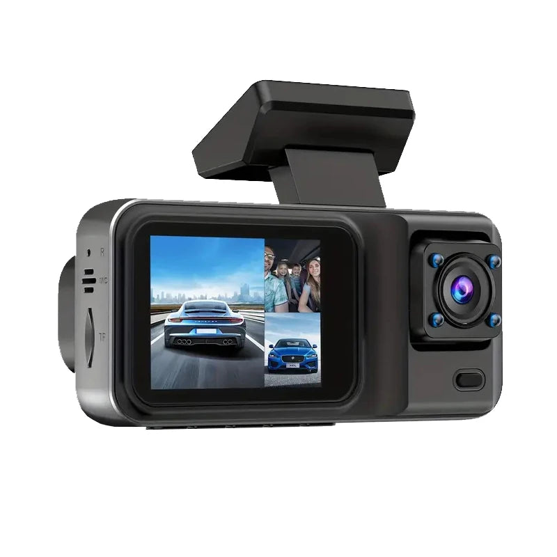 3-Channel Dash Cam 1080P – Front Interior Rear Car DVR 3-Channel Dash Cam Axl 2 lens None