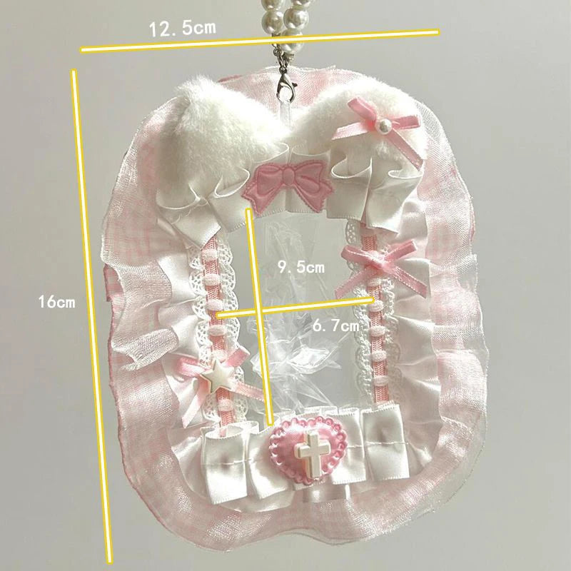 Kawaii Kpop Photocard Holder – Lolita Lace Bow Display Case Photocard Holder Axl