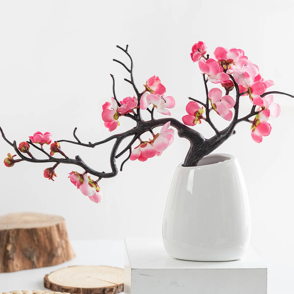 Silk Plum Blossom Branch – Artificial Spring Flower Décor Artificial Flower Branch Axl