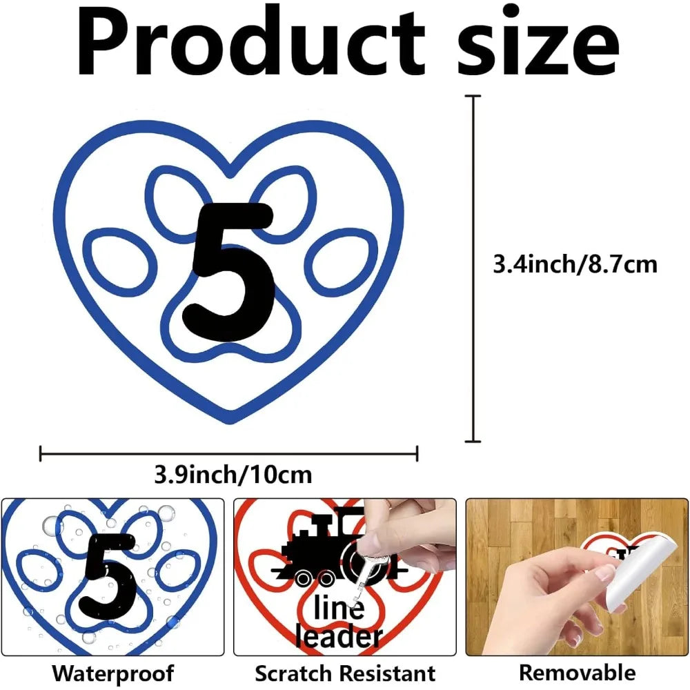 36 PCS Classroom Number Spot Floor Stickers – Self-Adhesive Vinyl Classroom Floor Stickers Axl