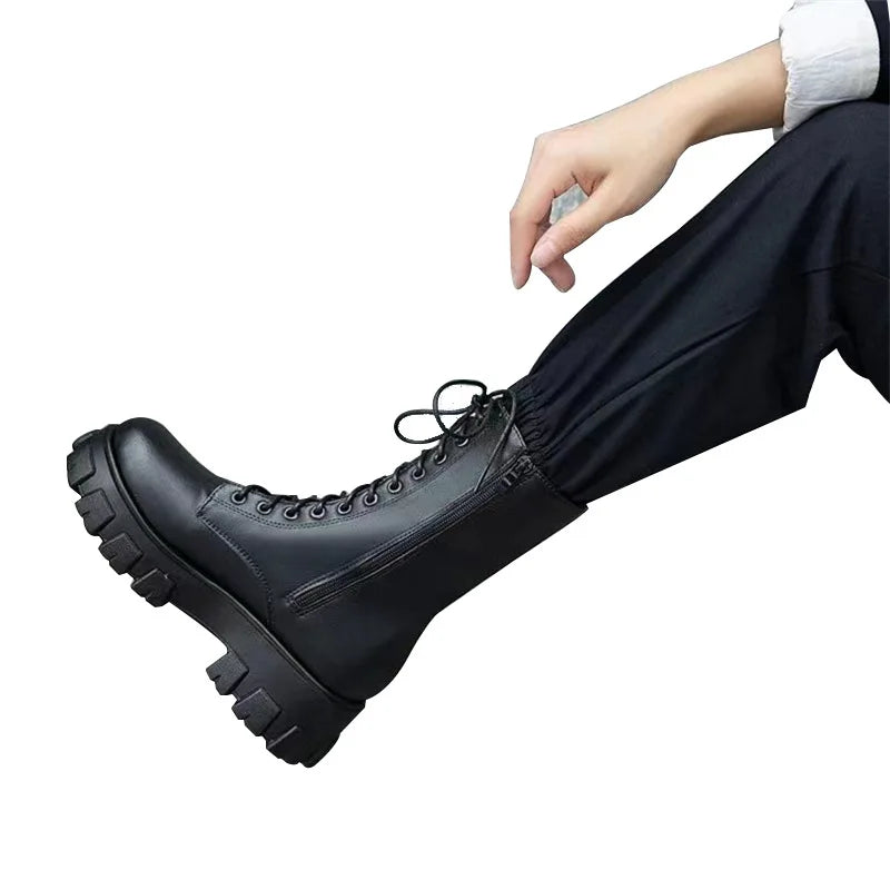 British High-Top Women's Ankle Boots | Thick Sole Street Style Women's Ankle Boots Axl