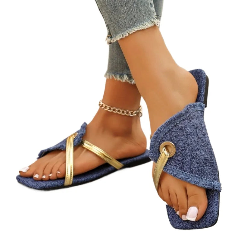 Women's Bohemian Flat Sandals – Beach Gladiator Summer Flats Flat Sandals Axl