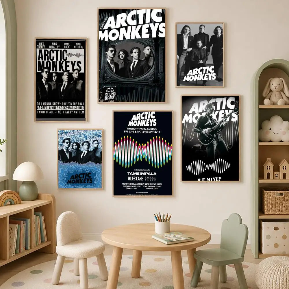 Arctic Monkeys Self-Stick HD Wall Art Poster | Waterproof Decor Music Wall Poster Axl