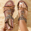 HAJINK Women's Bohemian Wedge Sandals | Beach Summer Shoes Wedge Sandals Axl Caramel 41