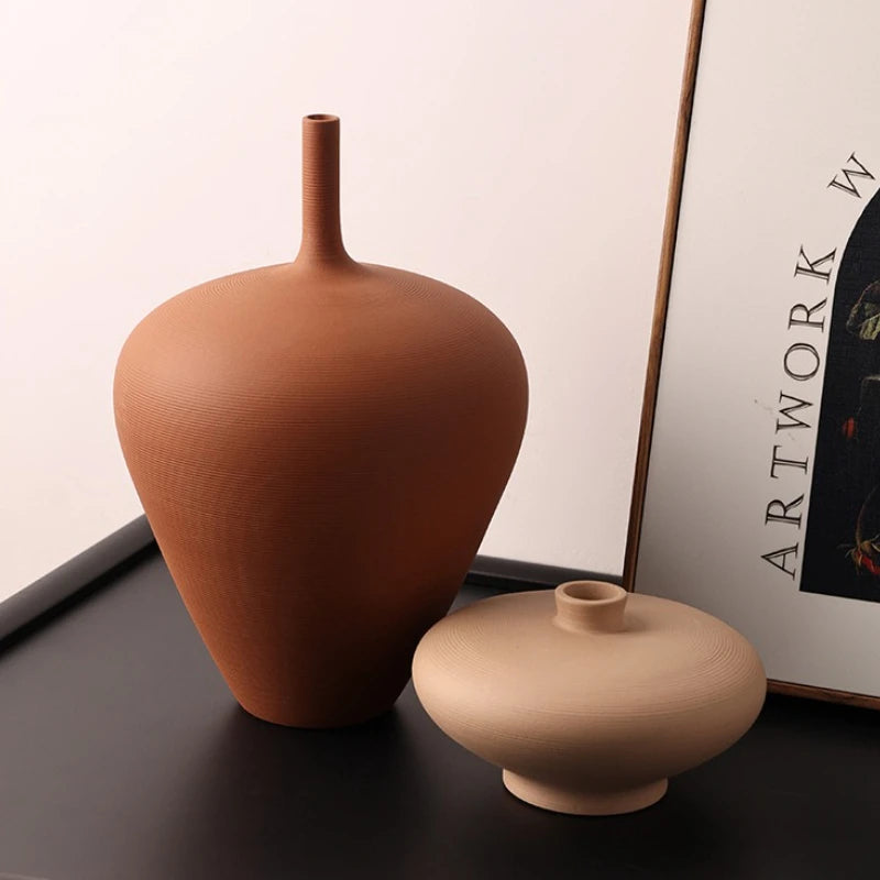 Retro Porcelain Ceramic Vase – Tabletop Flower Vessel Décor Decorative Ceramic Vase Axl