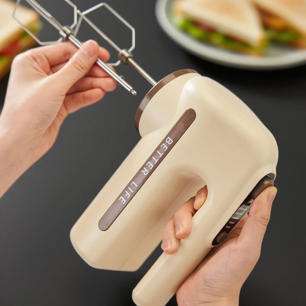 ONEKA Cordless Handheld Mixer 5-Speed with 2 Whisks | Baking Handheld Electric Mixer Axl