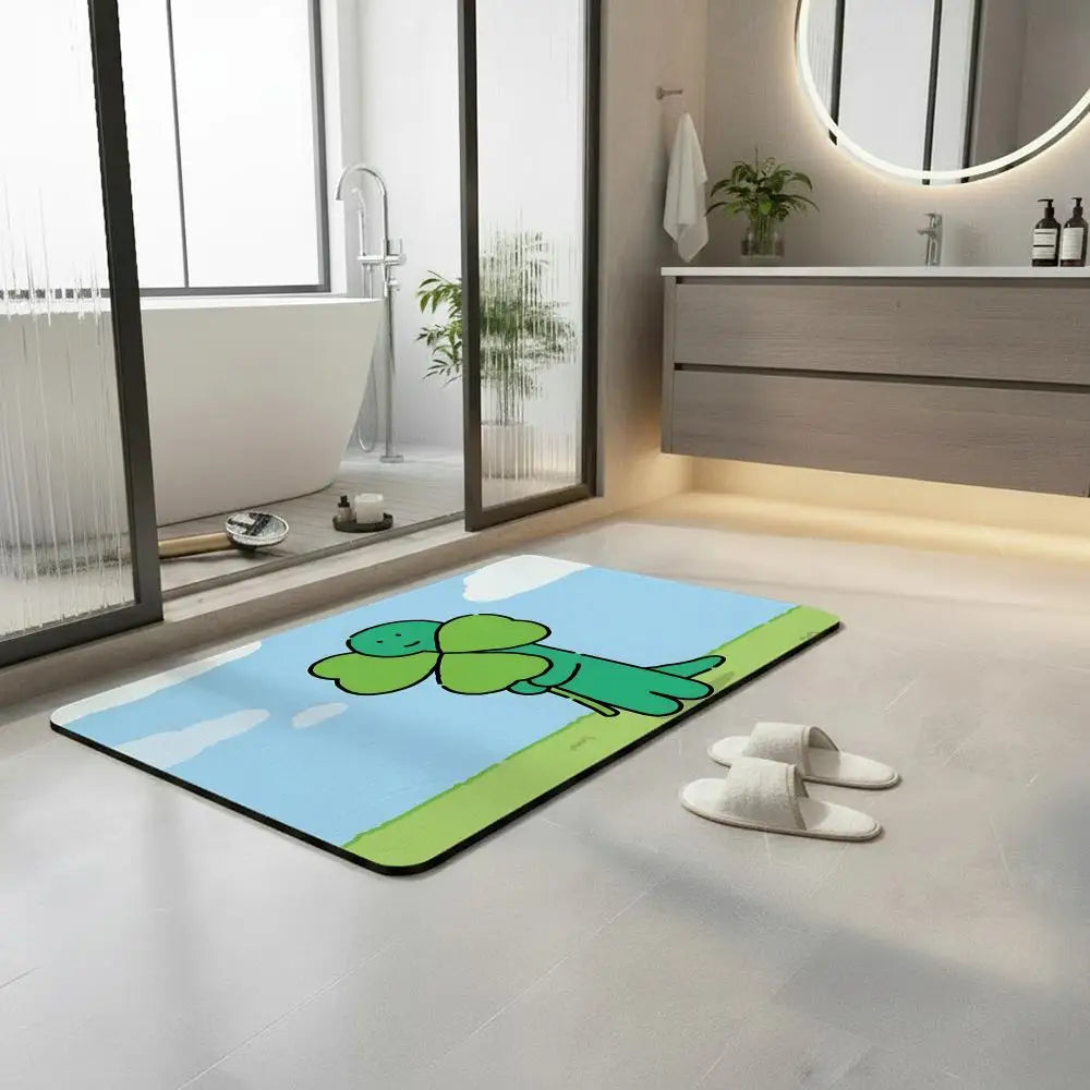 Dinosaur Diatomite Bath Mat – Quick Dry & Non-Slip Floor Mat Diatomite Bath Mat Axl