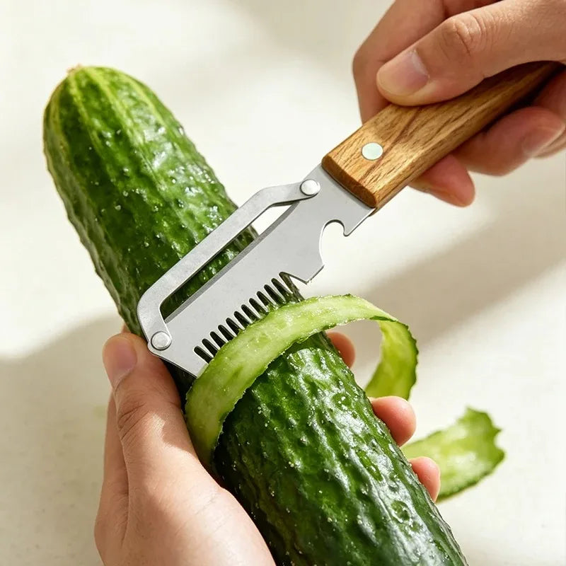 KEMORELA Stainless Steel Vegetable Peeler – Wood Handle Vegetable Peeler Axl