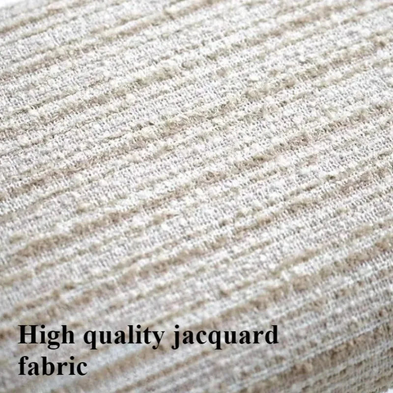 Nordic Cushioned Ottoman Stool – Jacquard Fabric & Metal Frame Ottoman Stool Axl