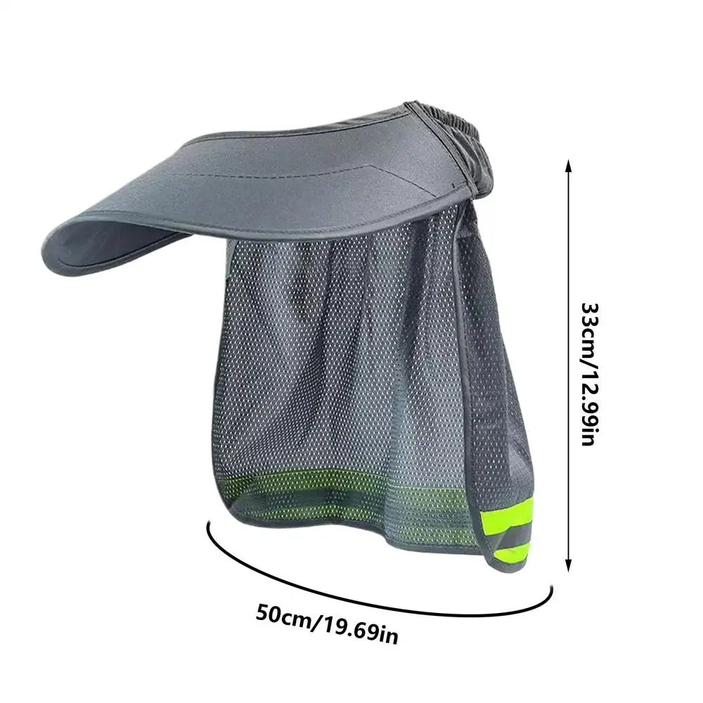 Hard Hat Sun Shade Neck Shield with Reflective Strip | Safety Hard Hat Sun Shade Axl Gray