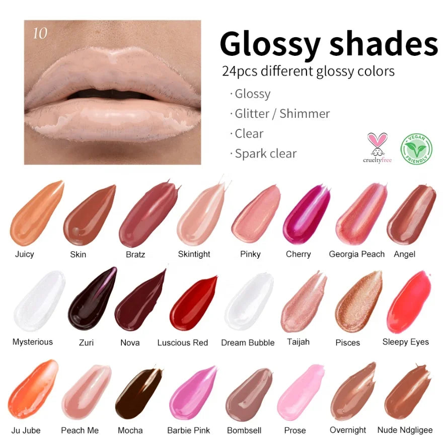 Vegan Private Label Lip Gloss | Custom Logo & Box | 147+ Shades Private Label Lip Gloss Axl
