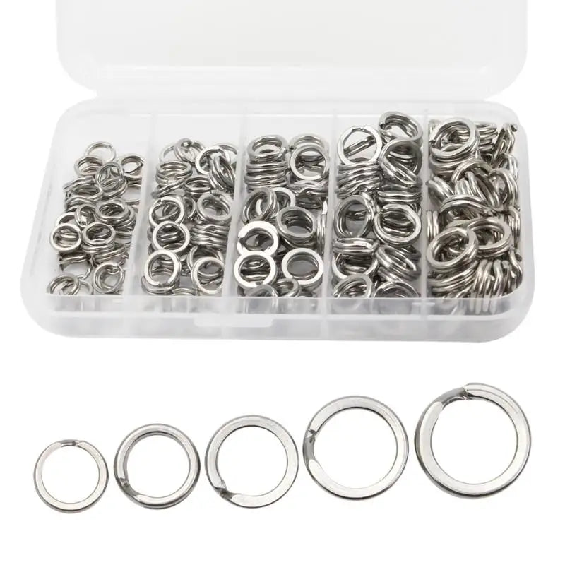 200 Pcs Stainless Steel Fishing Split Rings – Lure Connector Set Fishing Split Rings Axl