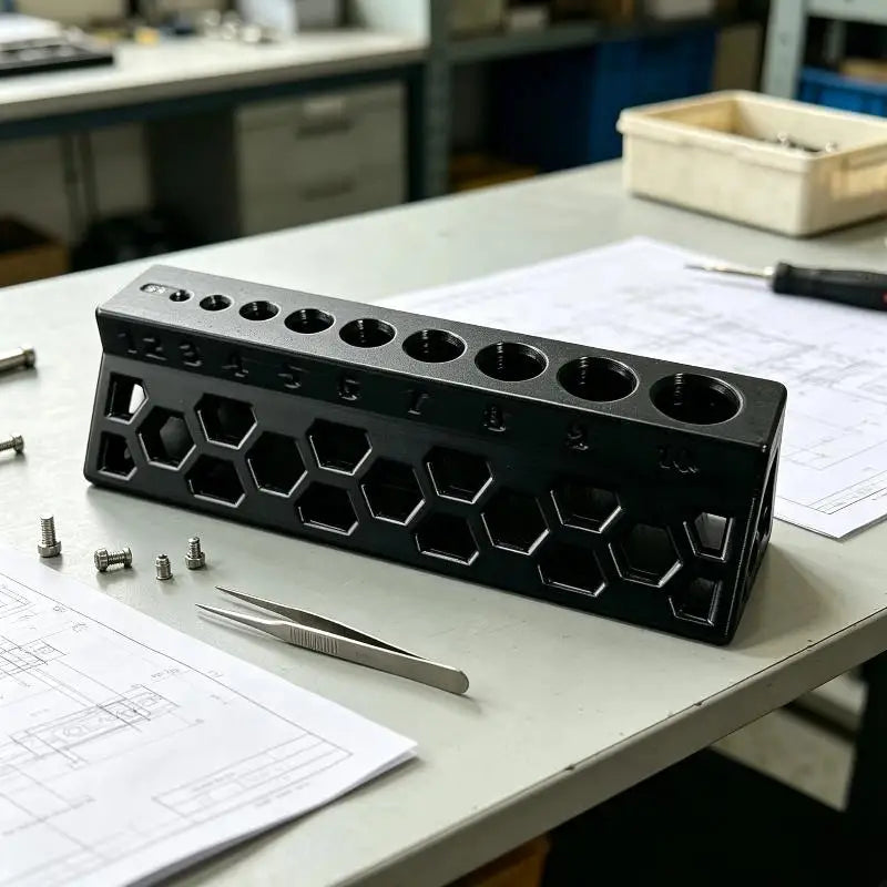 10-Hole PLA Punch Guide Jig – Precise DIY Hole Positioning Craft Punch Jig Axl