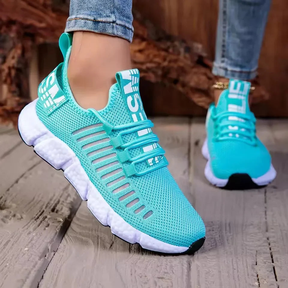 AZGB Pink Mesh Sneakers – Lightweight Women's Sports Shoes Athletic Sneakers Axl