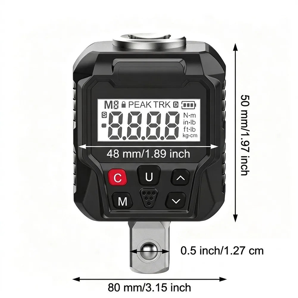 NLJ01 Digital Torque Adapter 17-340Nm | 1/2" Drive Meter Digital Torque Adapter Axl