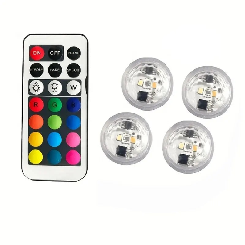 Solar Floating Pool Light – RGB LED 13-Color with Remote Solar Pool Light Axl 4 light 1 Remote