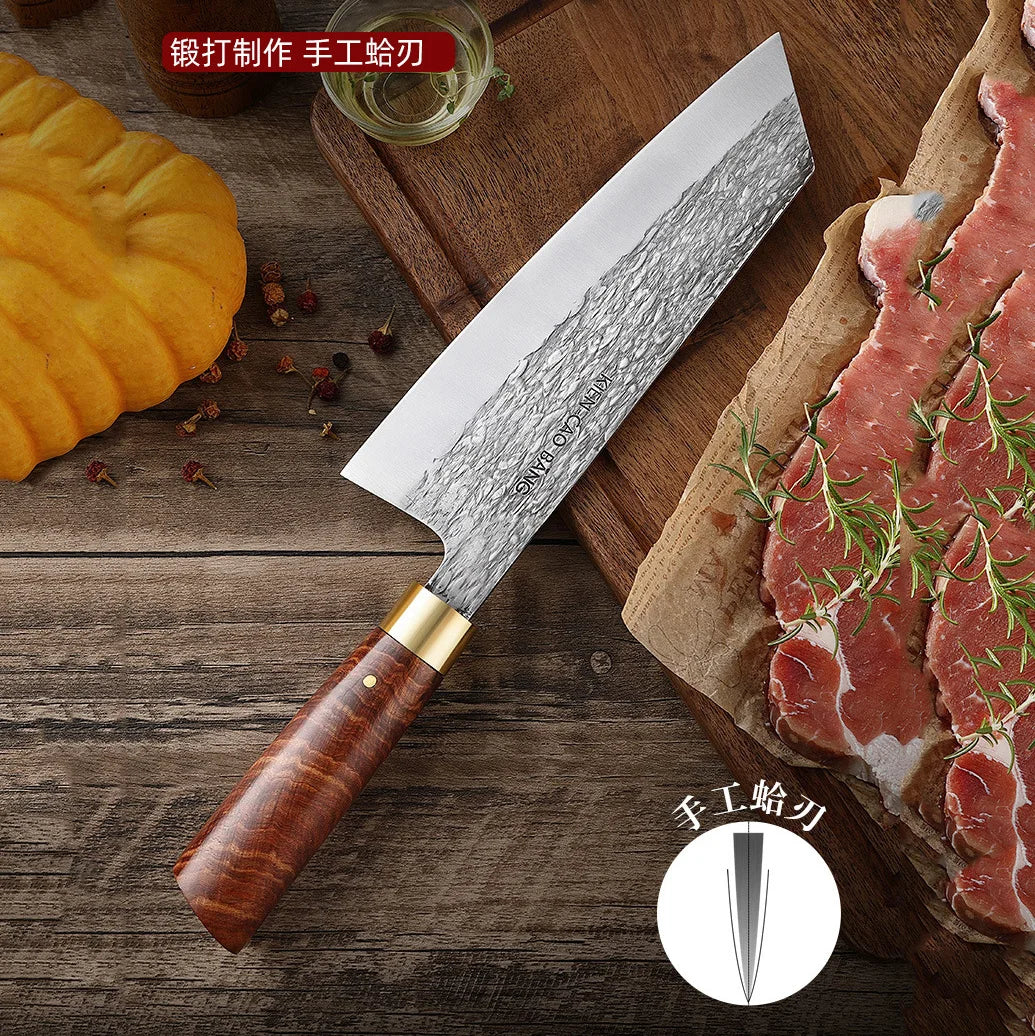 XUAN FENG Hand Forged Chef's Knife – D2 Steel, Wood Handle Chef's Knife Axl