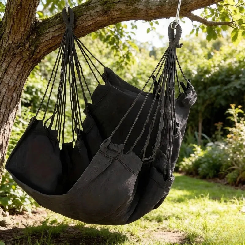 Hanging Basket Swing Chair – Indoor Outdoor Cotton Swing Bed Hanging Swing Chair Axl