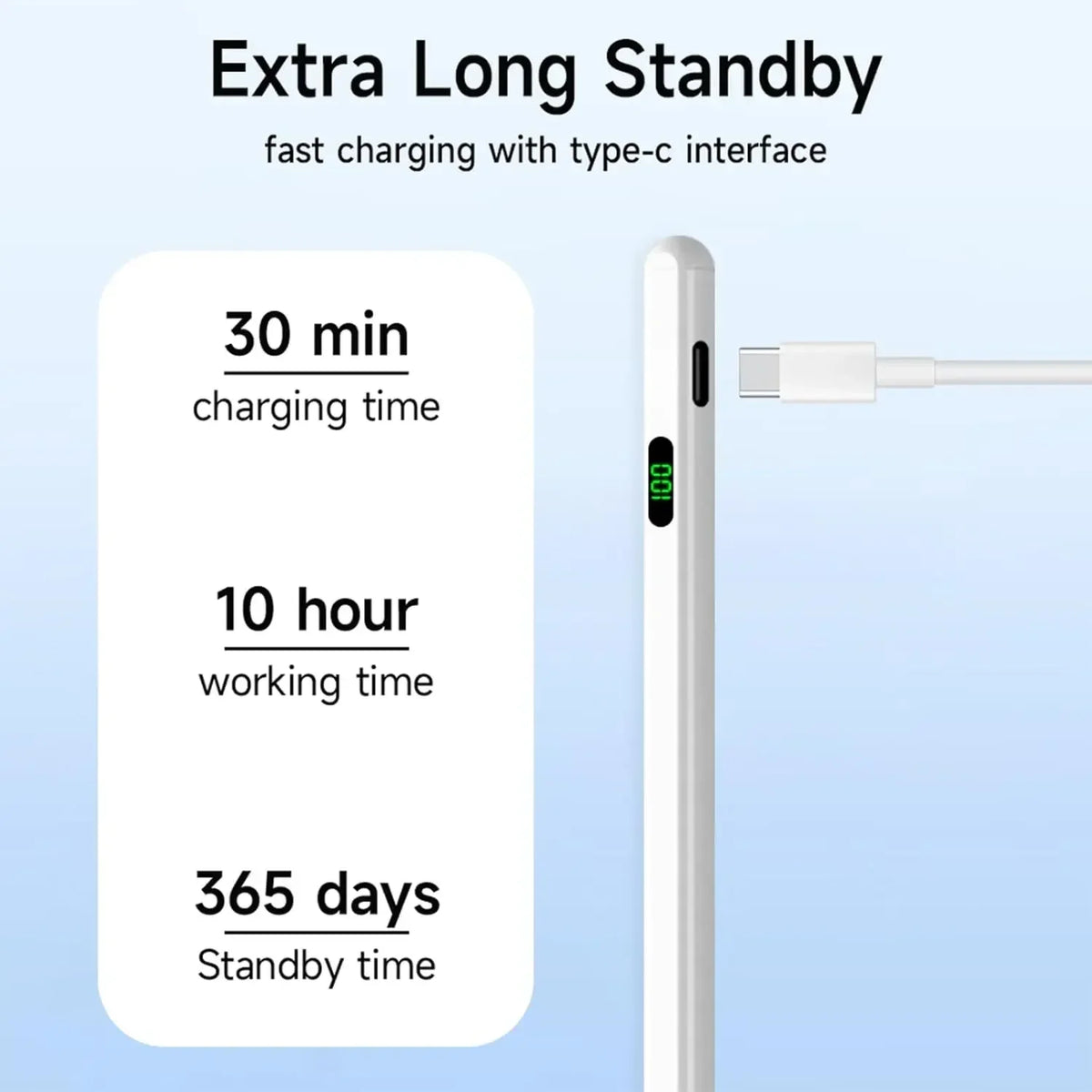 Universal Stylus Pen LED Power Display – iPad & Tablet Tablet Stylus Pen Axl