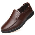 Men's Genuine Leather Slip-On Loafers | Handmade Moccasin Men's Leather Loafers Axl Brown 44