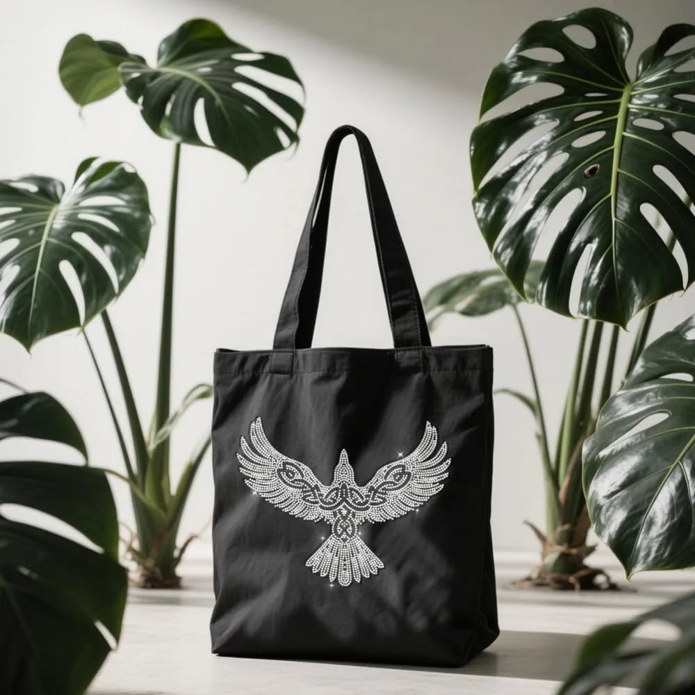 Glass Rhinestone Iron-On Appliqué – Raven Crow Design 29.7x21cm Iron-On Appliqué Axl