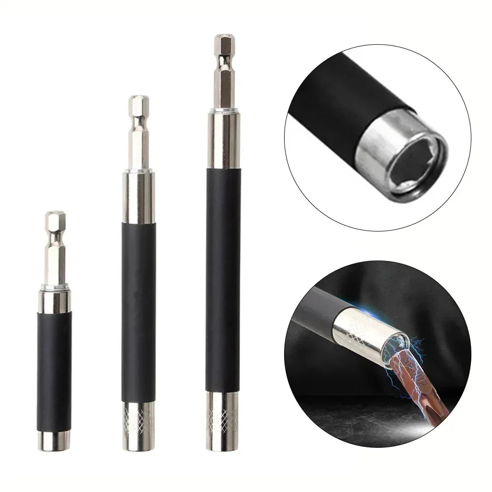 Magnetic Screwdriver Bit Holder 1/4" Hex Extension Rod – 80–140mm Bit Holder Extension Axl