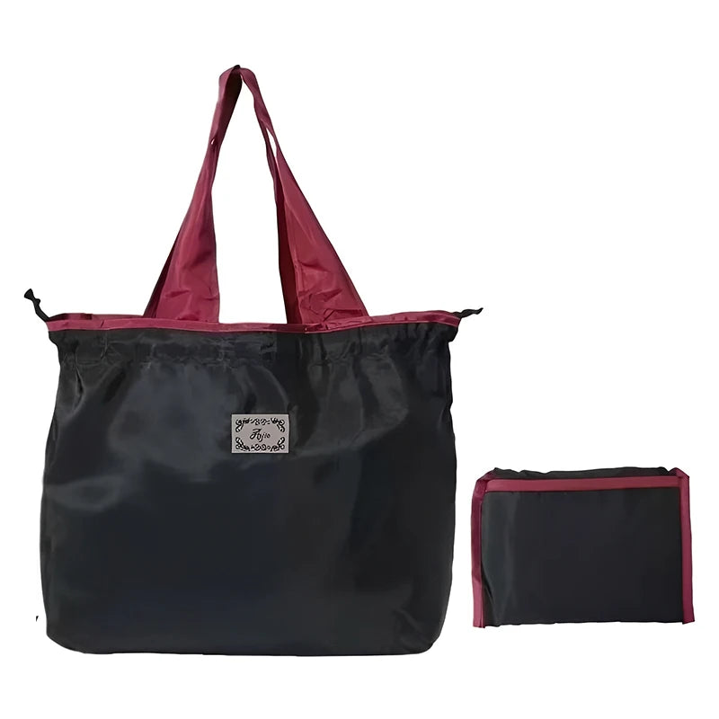 Foldable Waterproof Shoulder Bag – Large Nylon Tote for Daily Use Foldable Shoulder Bag Axl